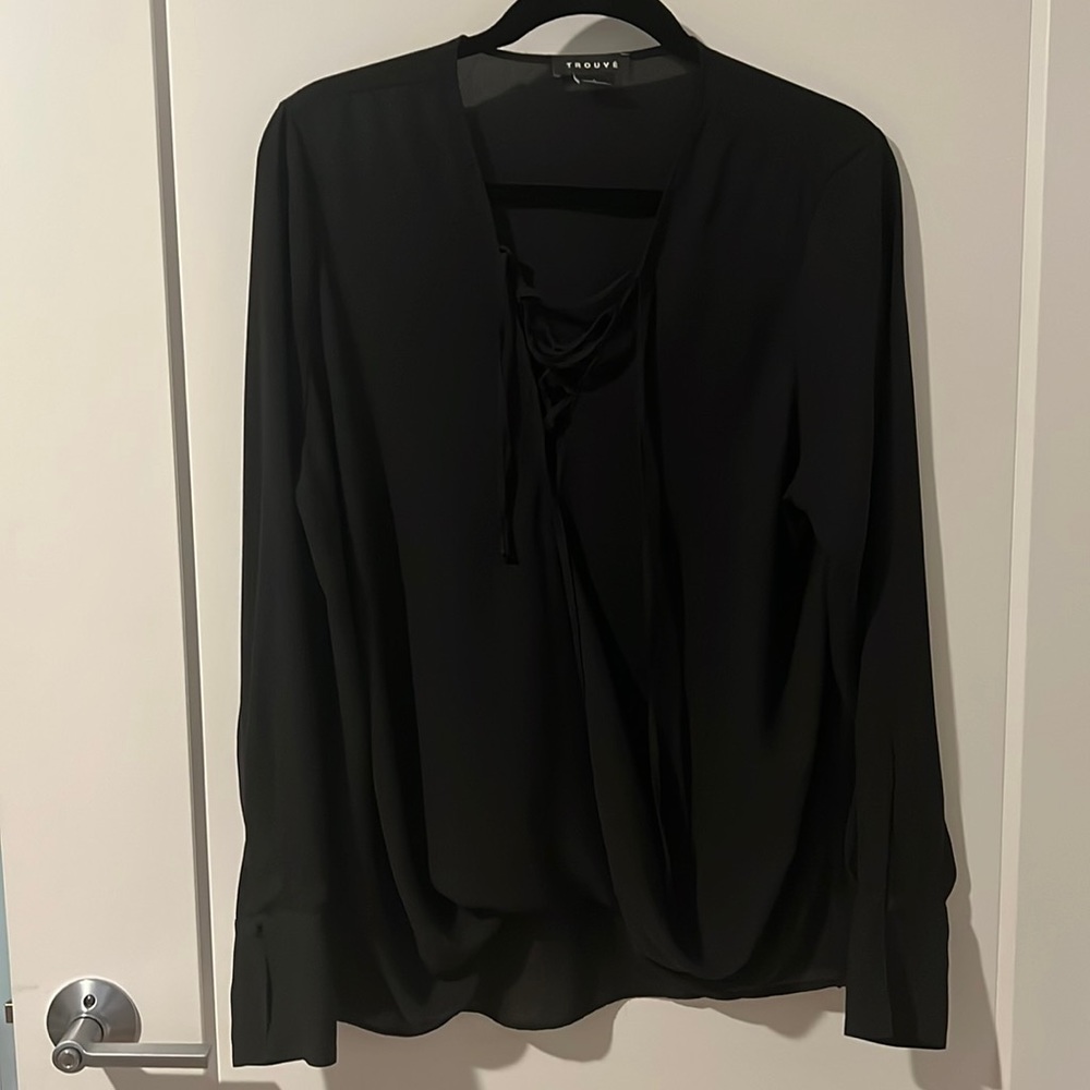 Lightly worn long sleeve blouse. Size L